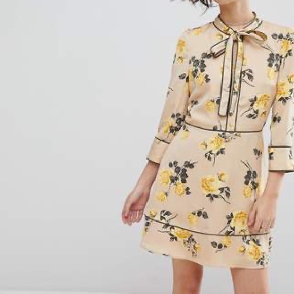 JOA Vintage Floral mini dress - Picture 3 of 6